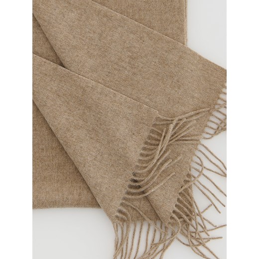 Reserved - Wełniany szalik - beżowy Reserved ONE SIZE Reserved