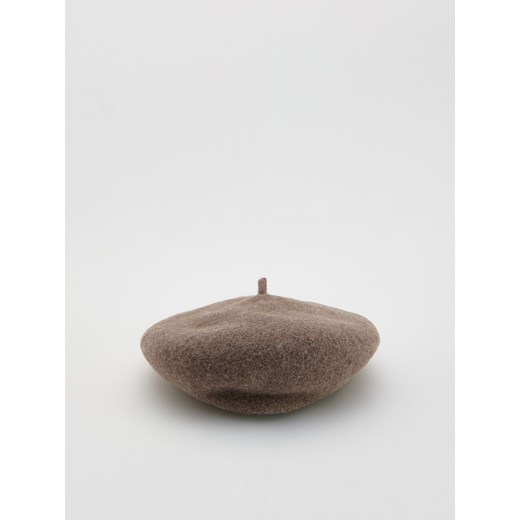 Reserved - Wełniany beret - brązowy ze sklepu Reserved w kategorii Berety damskie - zdjęcie 186409895