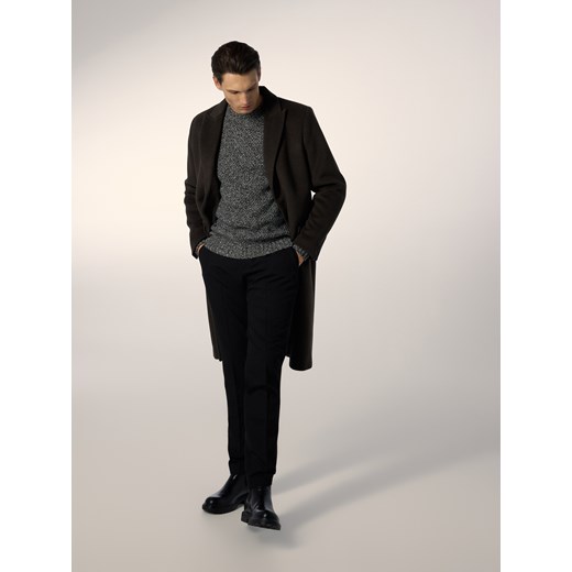 Reserved - Płaszcz z wełną - zielony ze sklepu Reserved w kategorii Płaszcze męskie - zdjęcie 186410645