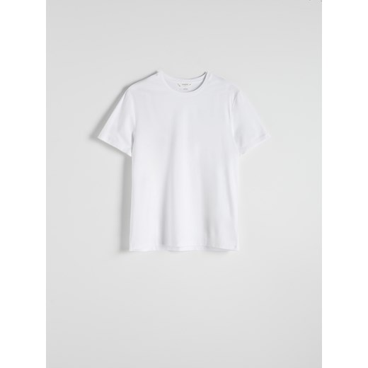 Reserved - T-shirt regular fit z modalem - biały ze sklepu Reserved w kategorii T-shirty męskie - zdjęcie 186411675