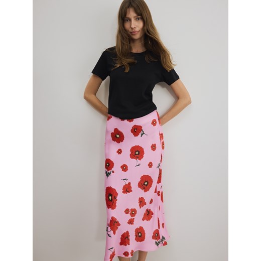 Reserved - Spódnica z wiskozy - różowy ze sklepu Reserved w kategorii Spódnice - zdjęcie 186411688