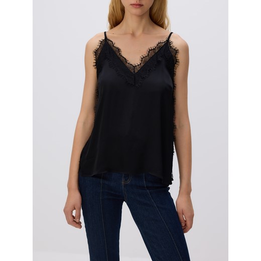 Reserved - Top z koronką - czarny ze sklepu Reserved w kategorii Bluzki damskie - zdjęcie 186411727