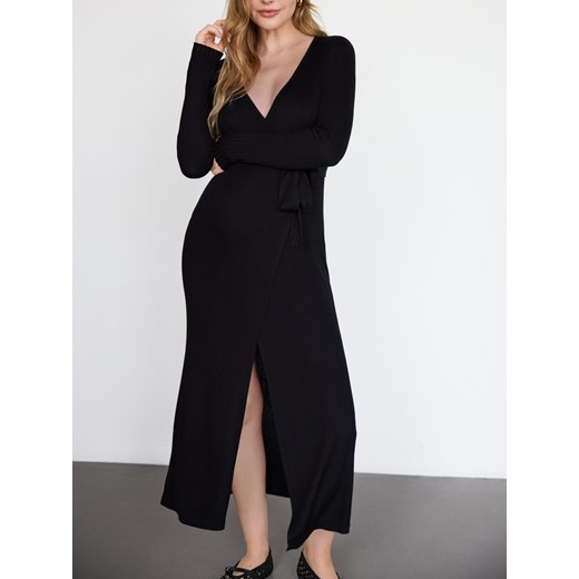 Reserved - Sukienka z wiskozy - czarny ze sklepu Reserved w kategorii Sukienki - zdjęcie 186412029