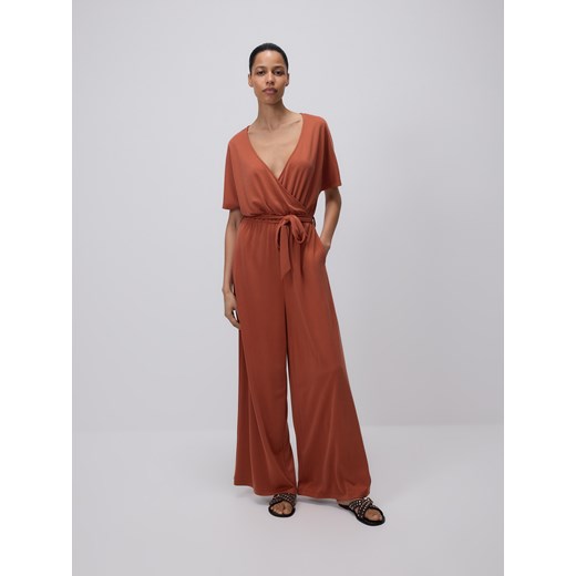 Reserved - Kombinezon z modalem - miedziany ze sklepu Reserved w kategorii Kombinezony damskie - zdjęcie 186412469