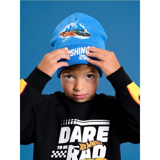 Sinsay - Czapka z haftowanym napisem Hot Wheels - niebieski ze sklepu Sinsay w kategorii Czapki dziecięce - zdjęcie 186413678
