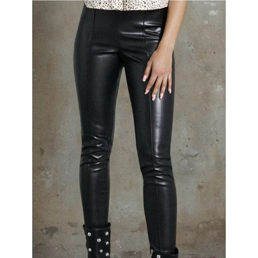 Sinsay - Spodnie z imitacji skóry - czarny ze sklepu Sinsay w kategorii Spodnie damskie - zdjęcie 186413755