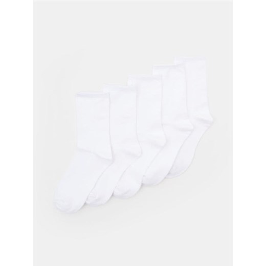 Sinsay - Skarpetki basic 5 pack - biały ze sklepu Sinsay w kategorii Skarpetki męskie - zdjęcie 186413767