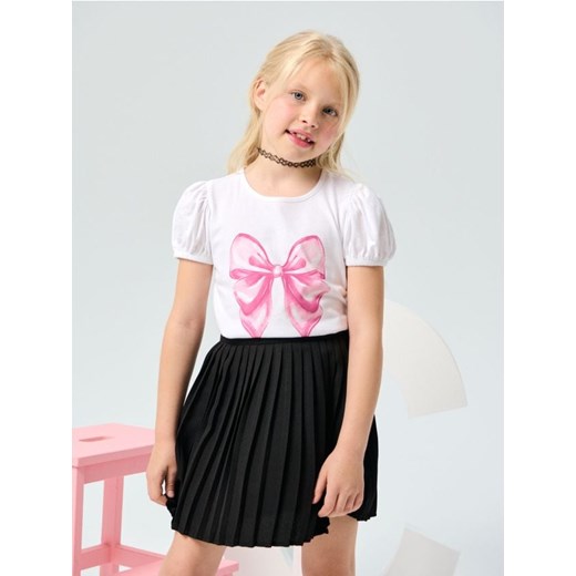 Sinsay - Koszulka z bufkami - biały ze sklepu Sinsay w kategorii Bluzki dziewczęce - zdjęcie 186413776