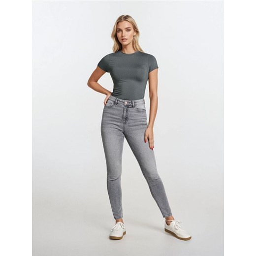 Sinsay - Spodnie jeansowe skinny - szary ze sklepu Sinsay w kategorii Jeansy damskie - zdjęcie 186413778