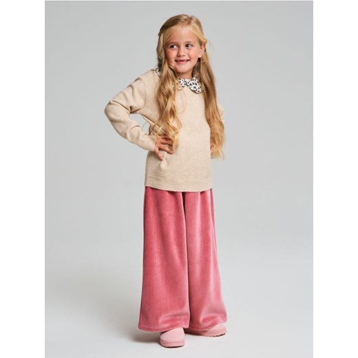 Sinsay - Spodnie wide leg z polarem wewnątrz - bordowy - id: ZE874-53X - marki Sinsay - 186413795 Sinsay - Spodnie wide leg z polarem wewnątrz - bordowy ze sklepu Sinsay w kategorii Spodnie dziewczęce - zdjęcie 186413795