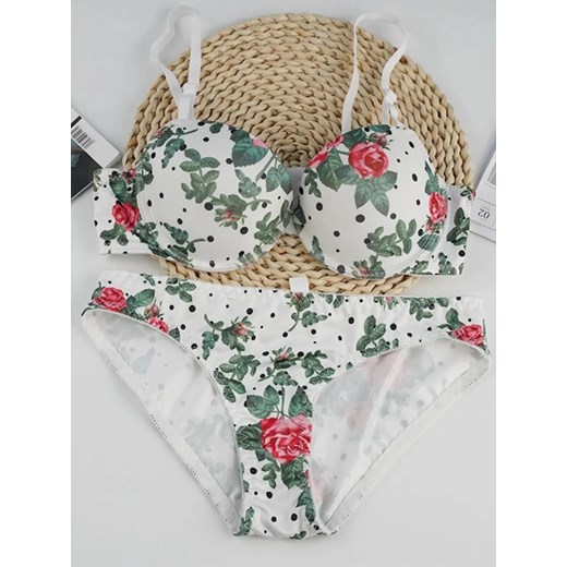 Komplet bielizny z motywem róż - S ze sklepu Intimica.pl w kategorii Komplety bielizny damskiej - zdjęcie 186419076