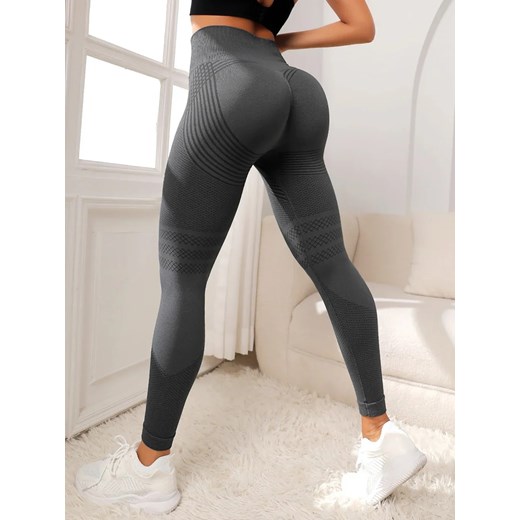 Legginsy damskie treningowe z efektem push-up - Szary S ze sklepu Intimica.pl w kategorii Spodnie damskie - zdjęcie 186420577