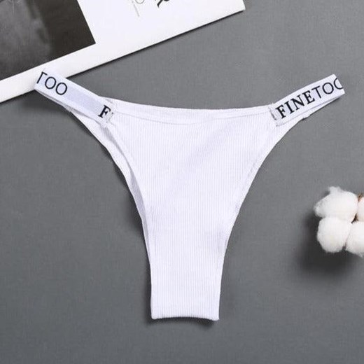 Majtki tanga z wysokim stanem - Biały M ze sklepu Intimica.pl w kategorii Majtki damskie - zdjęcie 186420857