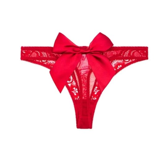 Majtki z kokardą - Czerwony ze sklepu Intimica.pl w kategorii Majtki damskie - zdjęcie 186420868