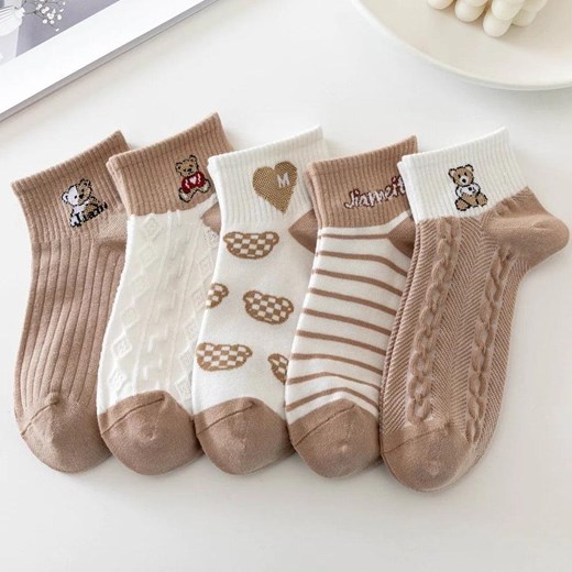 Skarpety damskie z motywem misia - Uniwersalny ze sklepu Intimica.pl w kategorii Skarpetki damskie - zdjęcie 186423238
