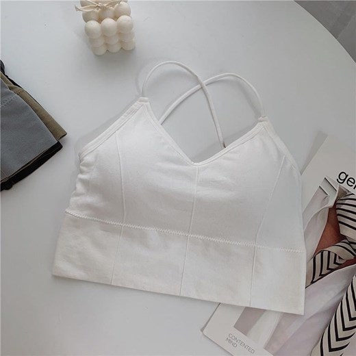 Sportowy top - Biały Uniwersalny ze sklepu Intimica.pl w kategorii Biustonosze - zdjęcie 186423899