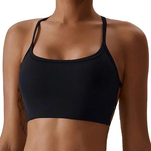 Top sportowy z odkrytymi plecami - Czarny S ze sklepu Intimica.pl w kategorii Biustonosze - zdjęcie 186425176