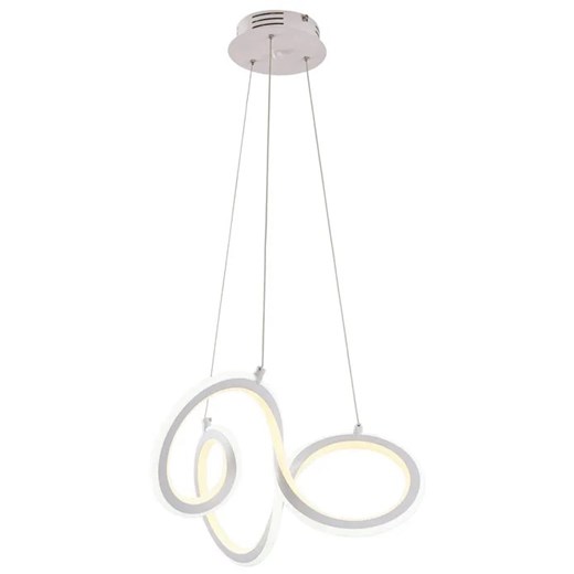 Biała nowoczesna lampa wisząca LED - S005-Uvex ze sklepu Edinos.pl w kategorii Lampy wiszące - zdjęcie 186426366