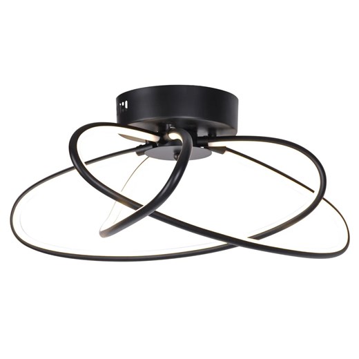 Czarna lampa sufitowa LED elipsy - S033-Orda ze sklepu Edinos.pl w kategorii Lampy sufitowe - zdjęcie 186426388