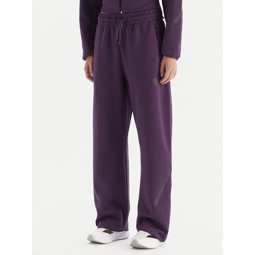 adidas Spodnie dresowe Z.N.E. Barrel KB9441 Fioletowy Loose Fit ze sklepu MODIVO w kategorii Spodnie damskie - zdjęcie 186427215