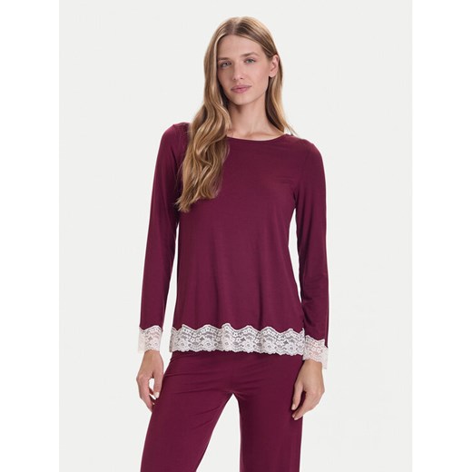 United Colors Of Benetton Koszulka piżamowa 3Z123M07X Bordowy Regular Fit ze sklepu MODIVO w kategorii Piżamy damskie - zdjęcie 186427245