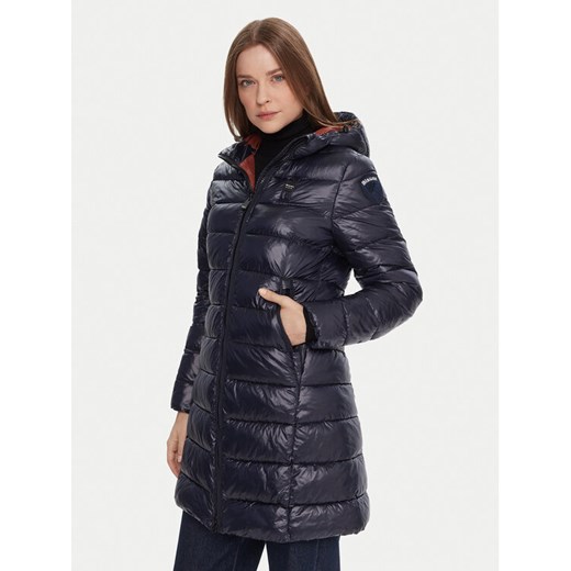 Blauer Płaszcz przejściowy 25WBLDK02069 Granatowy Regular Fit ze sklepu MODIVO w kategorii Płaszcze damskie - zdjęcie 186427249