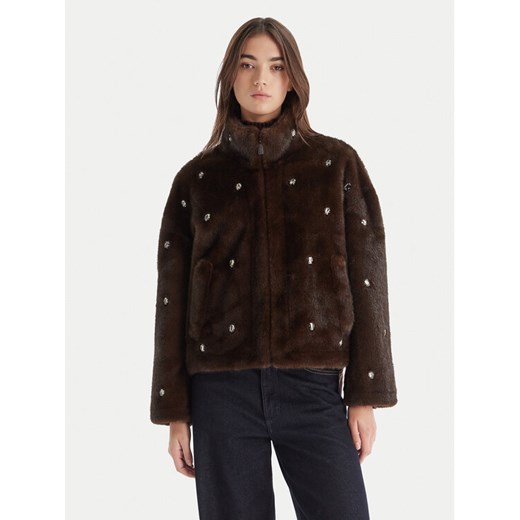ViCOLO Futro TF0047 Brązowy Regular Fit ze sklepu MODIVO w kategorii Futra damskie - zdjęcie 186427269