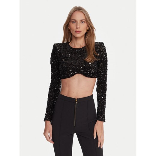Elisabetta Franchi Bluzka TO-046-57E2-V370 Czarny Slim Fit ze sklepu MODIVO w kategorii Bluzki damskie - zdjęcie 186427326