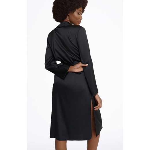 Czarny damski szlafrok Marigold 41156-99X, Kolor czarny, Rozmiar S, Esotiq ze sklepu Primodo w kategorii Szlafroki damskie - zdjęcie 186428315