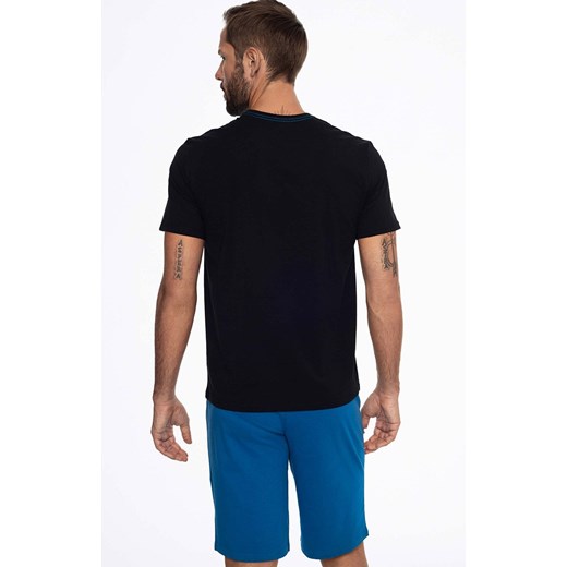 Bawełniana piżama męska Earth 41292-99X, Kolor czarno-niebieski, Rozmiar M, Henderson M okazja Intymna