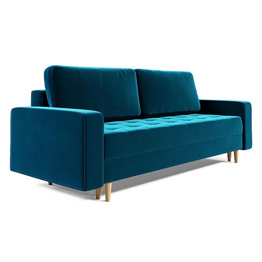 Niebieska sofa rozkładana z funkcją spania S2-K75 ze sklepu Edinos.pl w kategorii Sofy i kanapy - zdjęcie 186429329