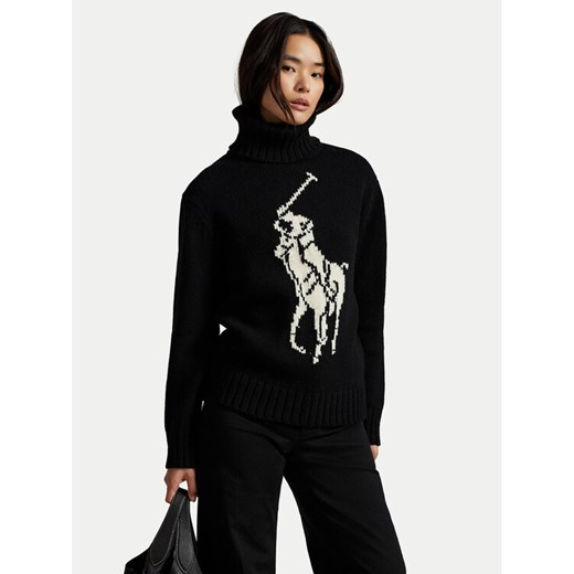 Polo Ralph Lauren Golf 211978329002 Czarny Relaxed Fit ze sklepu MODIVO w kategorii Swetry damskie - zdjęcie 186429547
