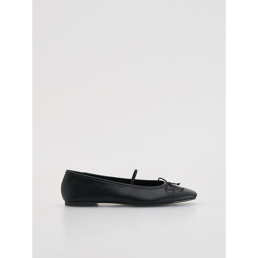 Reserved - Skórzane baleriny - czarny ze sklepu Reserved w kategorii Balerinki - zdjęcie 186430016