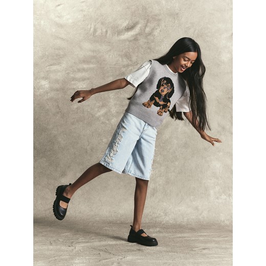 Reserved - Skórzane mokasyny - czarny ze sklepu Reserved w kategorii Półbuty dziecięce - zdjęcie 186430216