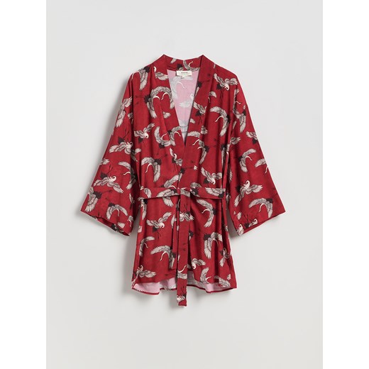 Reserved - Wzorzyste kimono - wielobarwny - id: 495HD-MLC - marki Reserved - 186430378 Reserved - Wzorzyste kimono - wielobarwny ze sklepu Reserved w kategorii Kurtki damskie - zdjęcie 186430378