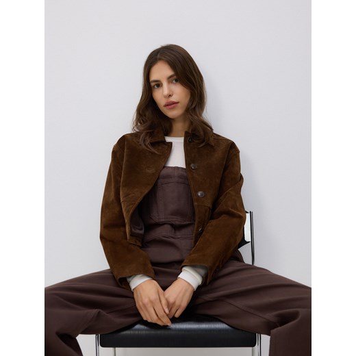 Reserved - Jeansowe ogrodniczki - brązowy ze sklepu Reserved w kategorii Jeansy damskie - zdjęcie 186430488