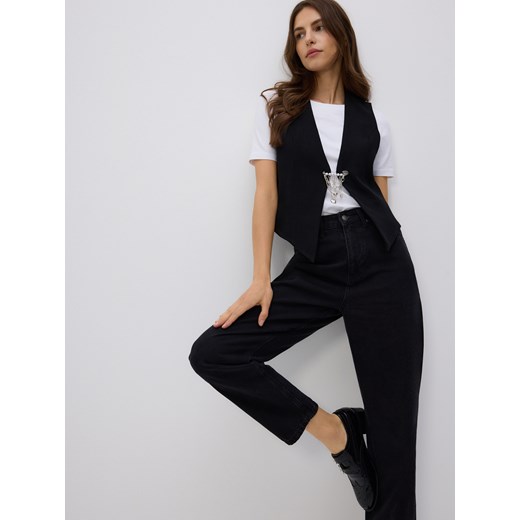 Reserved - Jeansy mom fit - czarny Reserved 40 Reserved