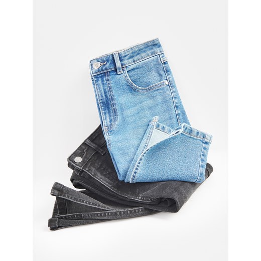 Reserved - Jeansy slim fit z rozcięciem - niebieski ze sklepu Reserved w kategorii Jeansy damskie - zdjęcie 186430607