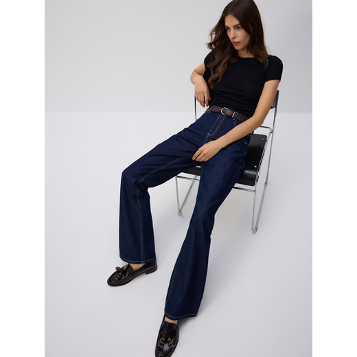 Reserved - Jeansy flare - granatowy ze sklepu Reserved w kategorii Jeansy damskie - zdjęcie 186431157