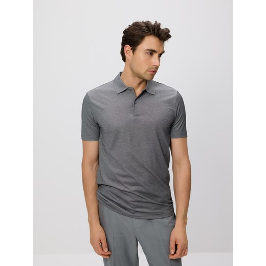 Reserved - Koszulka polo regular - ciemnoszary ze sklepu Reserved w kategorii T-shirty męskie - zdjęcie 186431219