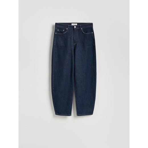 Reserved - Jeansy barrel leg - indigo jeans ze sklepu Reserved w kategorii Jeansy damskie - zdjęcie 186431267