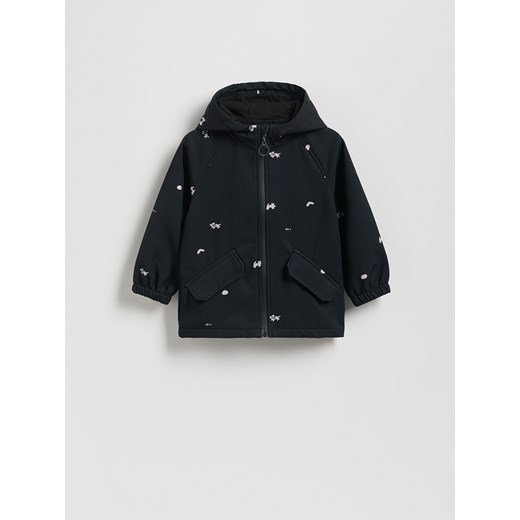 Reserved - Wodoodporna kurtka z kapturem - ciemnoszary ze sklepu Reserved w kategorii Kurtki chłopięce - zdjęcie 186431765