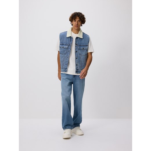 Reserved - Jeansowa kamizelka - niebieski ze sklepu Reserved w kategorii Kamizelki męskie - zdjęcie 186431945