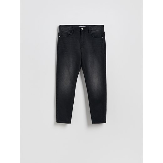 Reserved - Jeansy carrot slim z efektem sprania - czarny ze sklepu Reserved w kategorii Jeansy męskie - zdjęcie 186432217