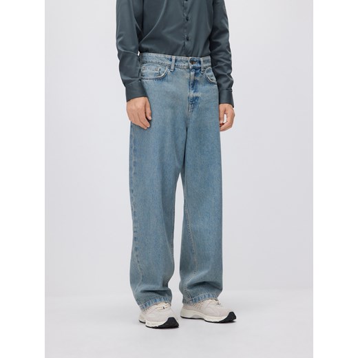 Reserved - Jeansy baggy tapered - indigo jeans ze sklepu Reserved w kategorii Jeansy męskie - zdjęcie 186432327