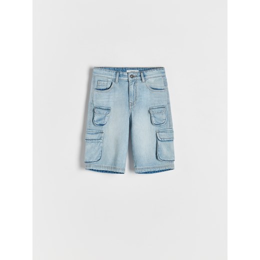Reserved - Denimowe szorty - niebieski ze sklepu Reserved w kategorii Spodenki chłopięce - zdjęcie 186432366