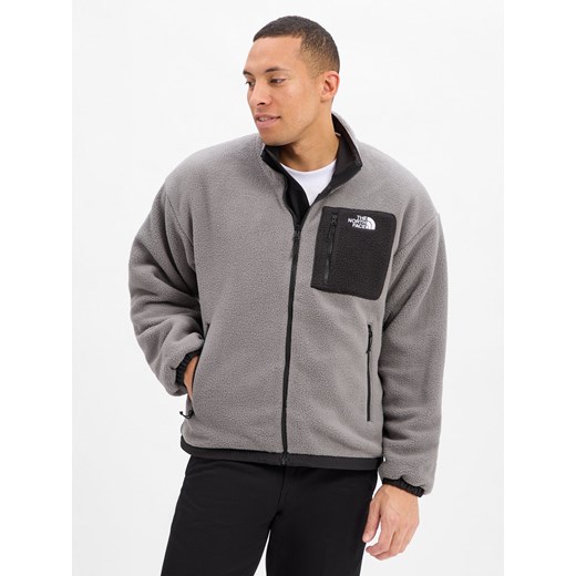 The North Face Męska dwustronna kurtka polarowa - Yumiori Mężczyźni szary jednolity ze sklepu vangraaf w kategorii Kurtki męskie - zdjęcie 186432498