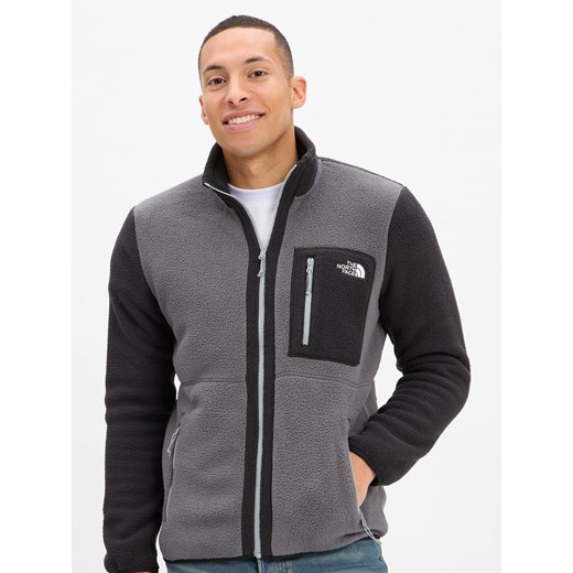 The North Face Męska kurtka polarowa - Yumiori Mężczyźni Sztuczne włókno antracytowy wzorzysty ze sklepu vangraaf w kategorii Kurtki męskie - zdjęcie 186432499