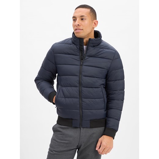S4 Jackets Męska kurtka pikowana - Vincent Mężczyźni granatowy jednolity ze sklepu vangraaf w kategorii Kurtki męskie - zdjęcie 186432507