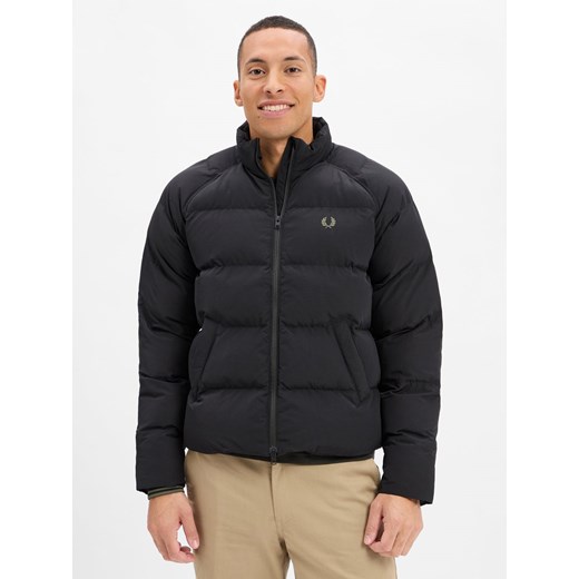 Fred Perry Męska kurtka zimowa Mężczyźni czarny jednolity - id: 786799-0001-09920 - marki Fred Perry - 186432556 Fred Perry Męska kurtka zimowa Mężczyźni czarny jednolity ze sklepu vangraaf w kategorii Kurtki męskie - zdjęcie 186432556